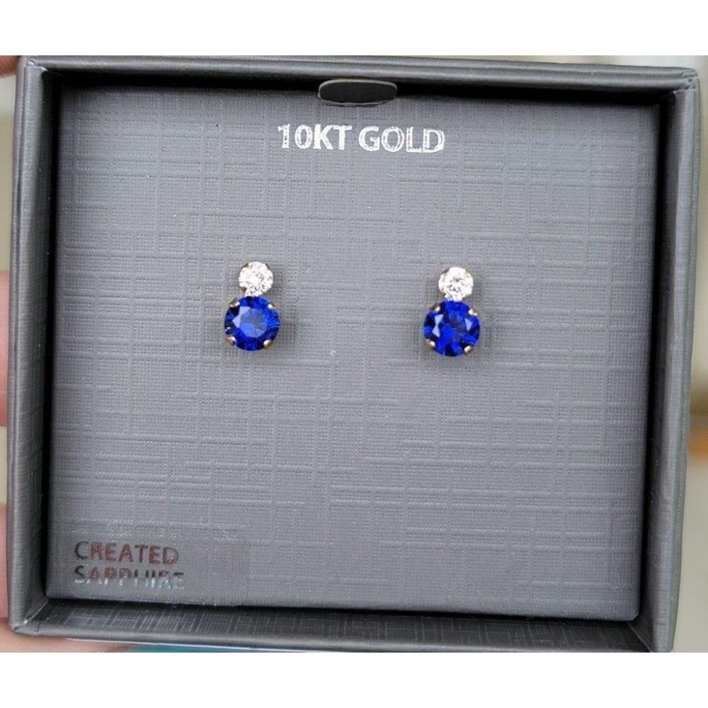 10K Gold & Sapphire Earrings